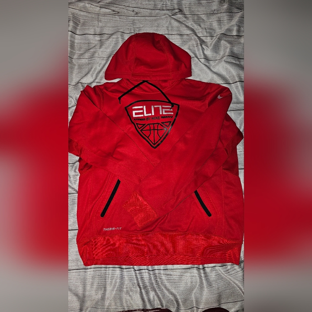 Red nike basketball hoodie